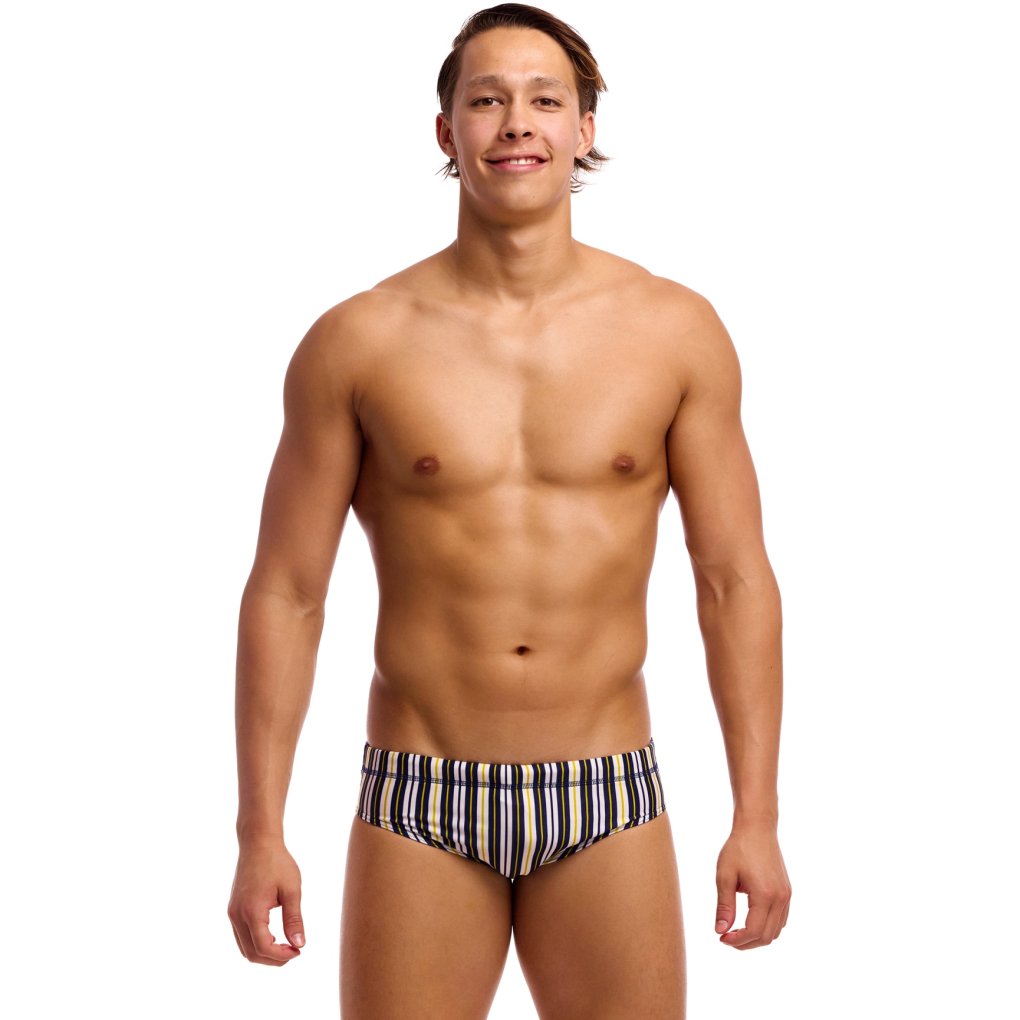 Funky Trunks Classic Eco Swim Briefs Men - Admiralty Stripe