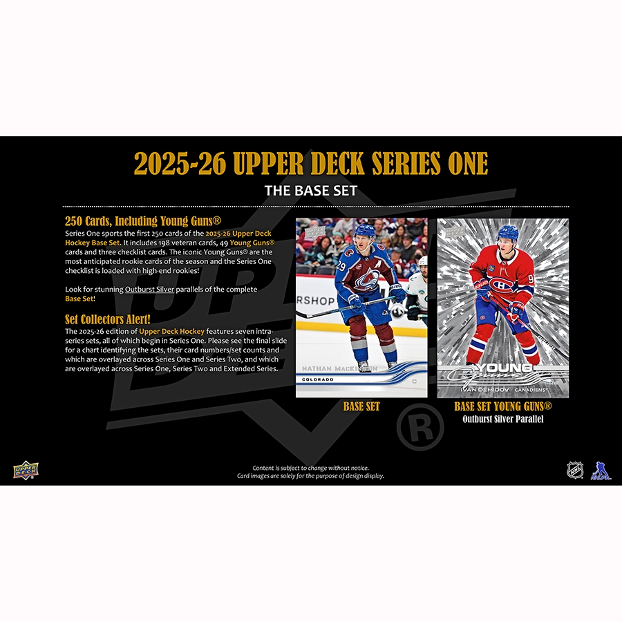 2025/26 Upper Deck Series 1 Hockey NHL Blaster Box