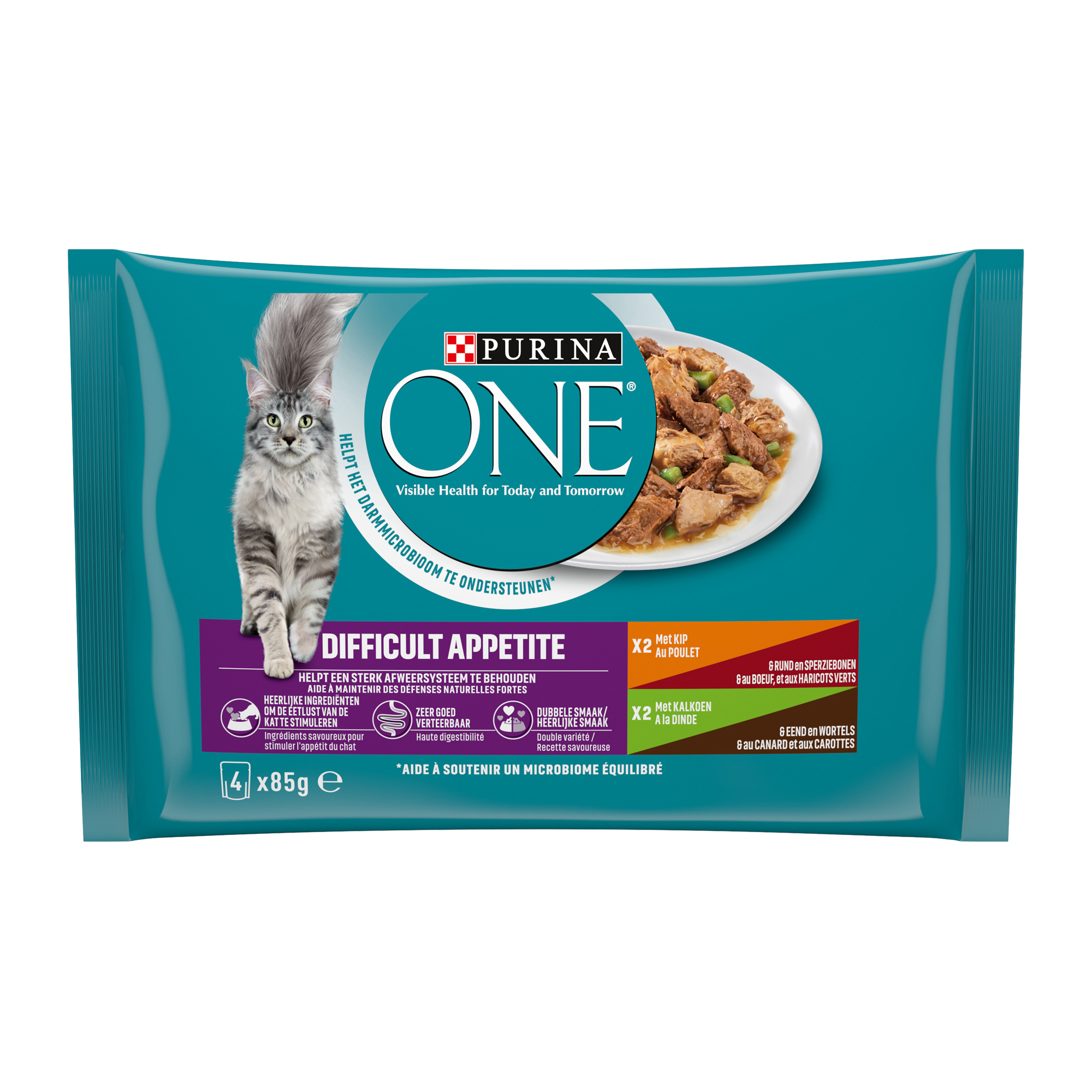 Purina ONE Difficult Appetite - 4 x 85 g