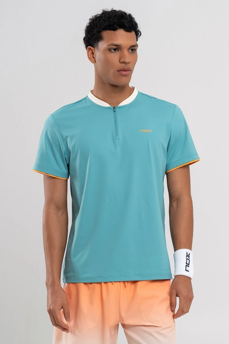 Men's PRO turquoise polo shirt