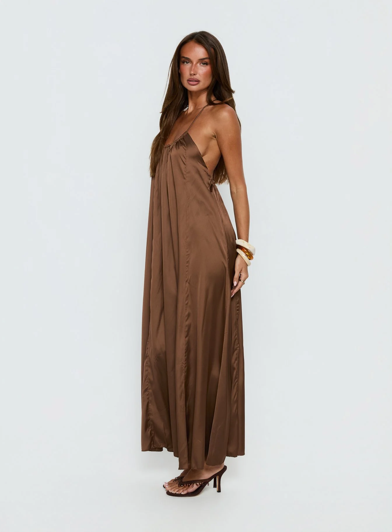 Seatides Scoop Maxi Dress Chocolate