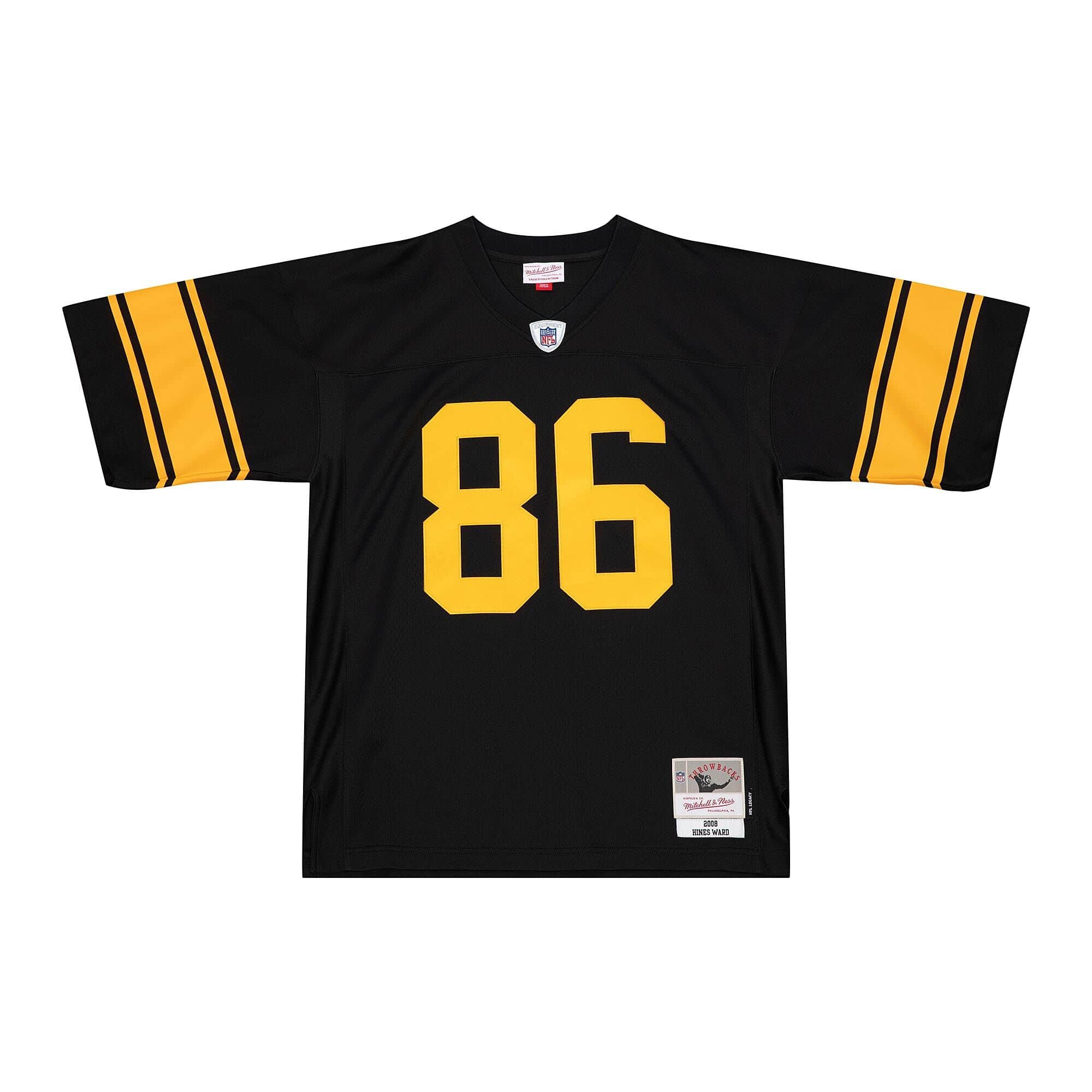 Hines Ward #86 Pittsburgh Steelers 2008 Mitchell & Ness NFL Jersey Alternate Black