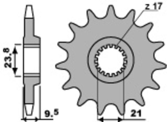 PBR Standard Steel Output Sprocket 342 - 520Ref: Pbr00824A / 1077679003
