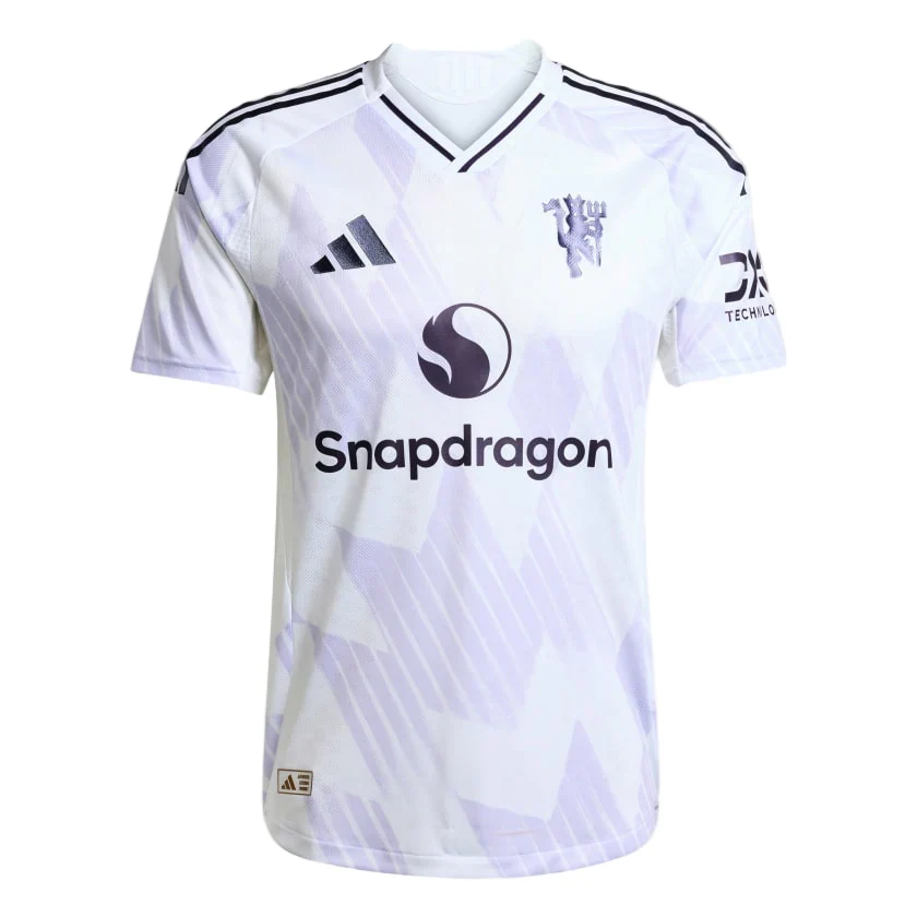 Men's Manchester United 25/26 Authentic Away Jersey (White/Purple)