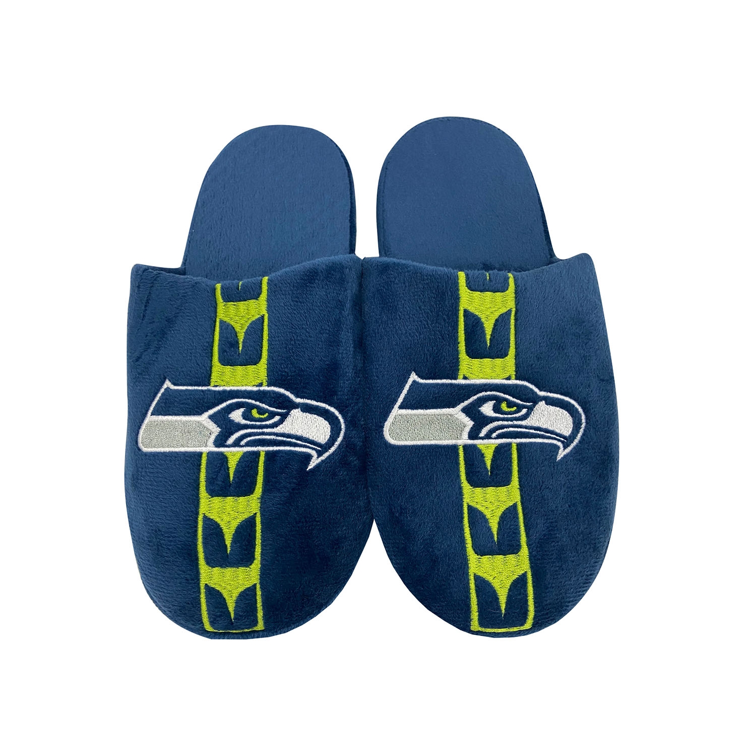 Seattle Seahawks Team Stripe NFL Slipper Navy