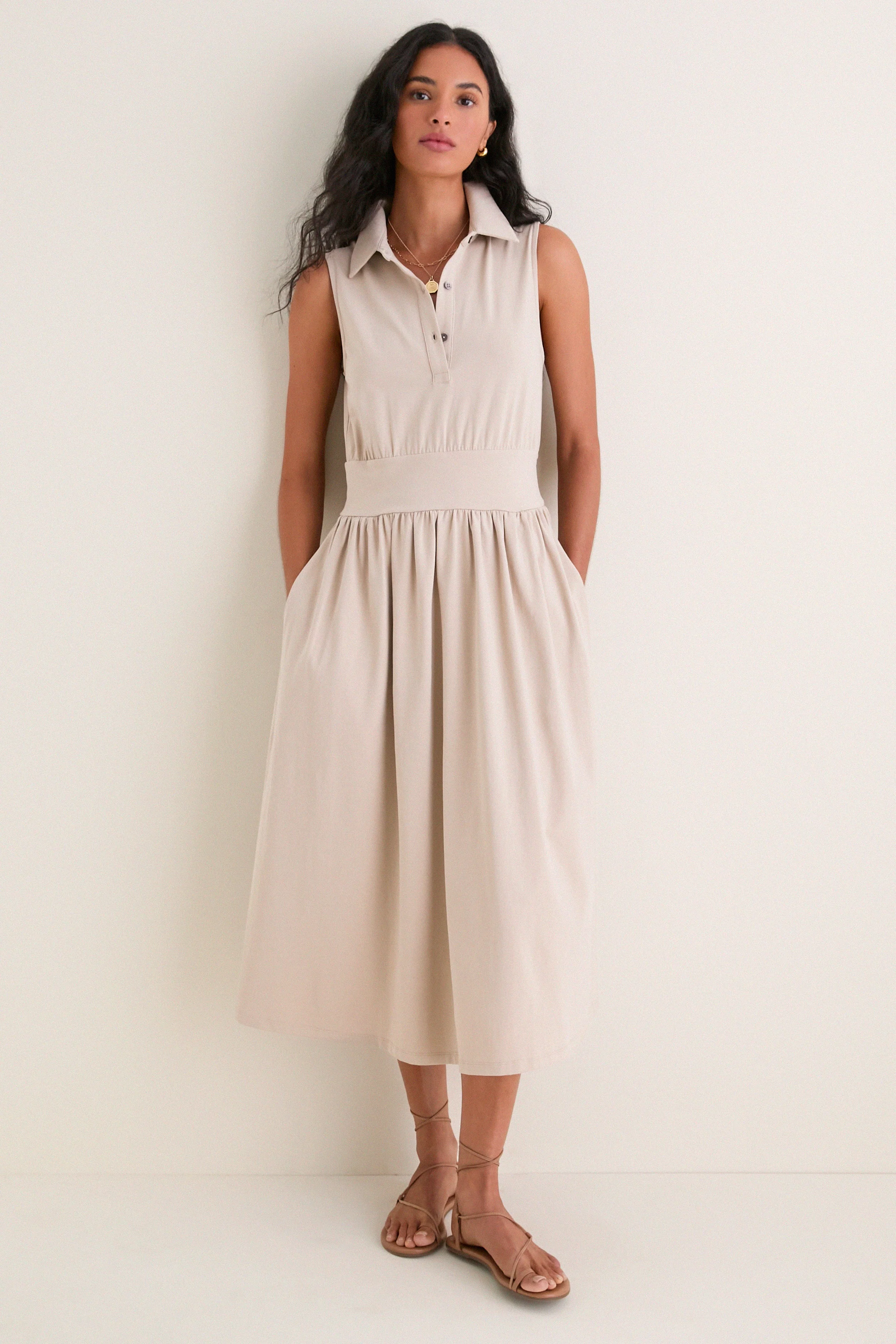 Sand Mikaela Midi Dress