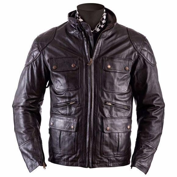 Helstons Moto jacket - Rag leather - BrownRef: HS0240