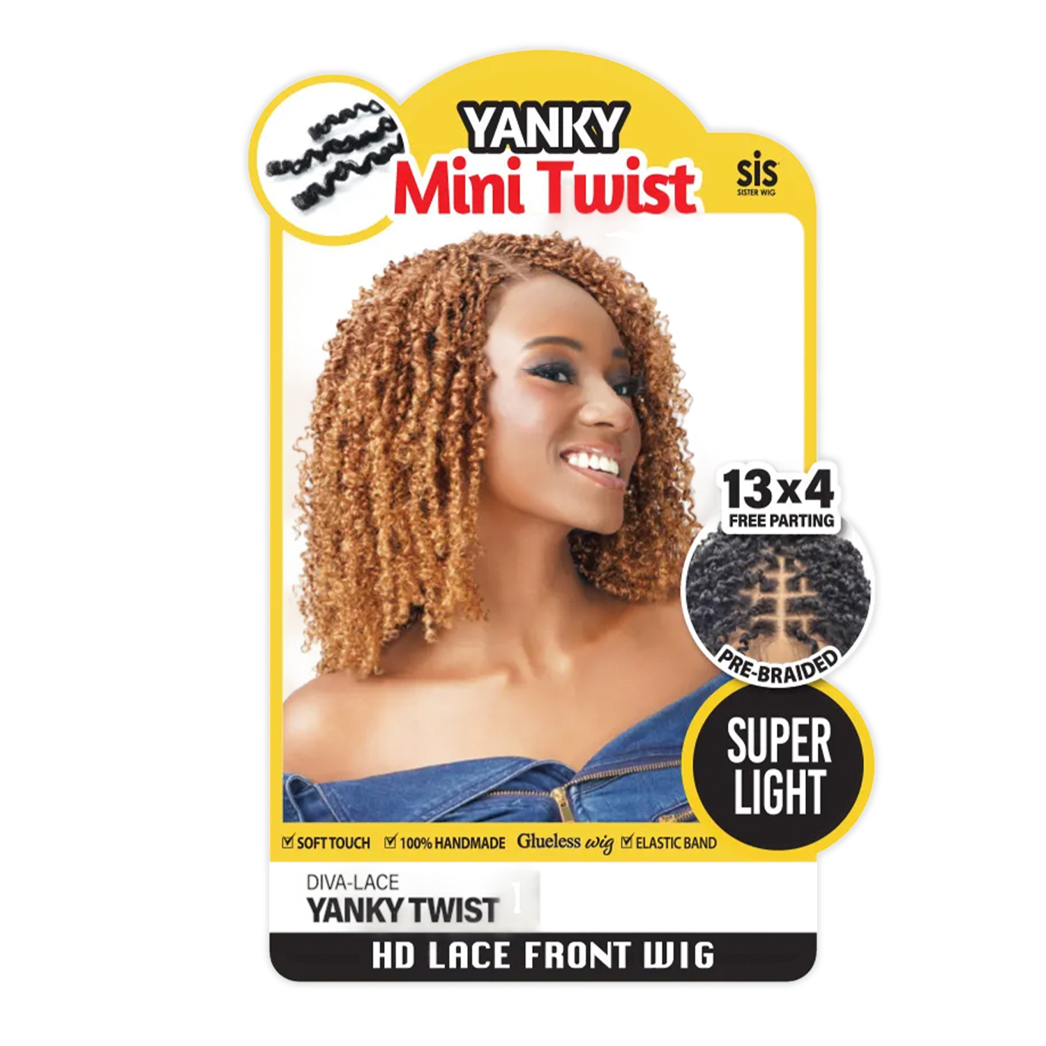 Zury Sis Braided HD Lace Front Wig Glueless 13X4 Diva Lace Yanky Twist