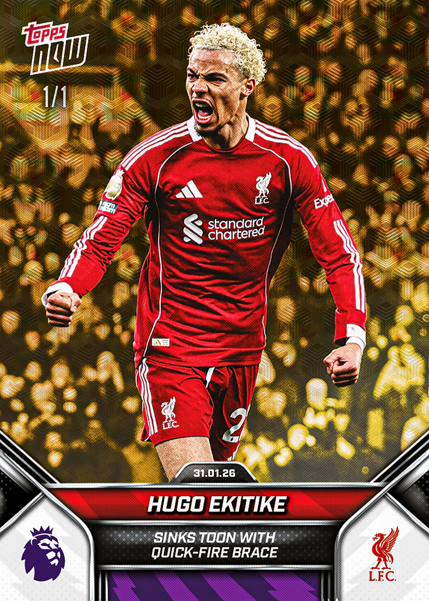 Hugo Ekitike - 2025-26 Premier League Topps NOW® - Card 121 - PR: 906