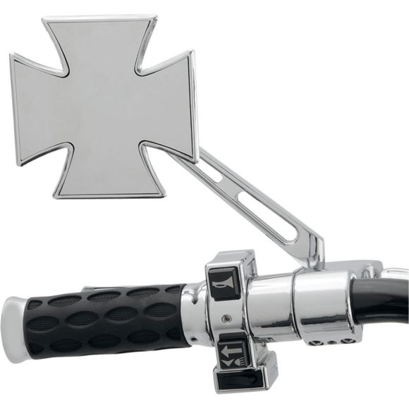 Drag Specialties Reversible Maltese Cross Mirror (each) Universal - GrayRef: DRG0198