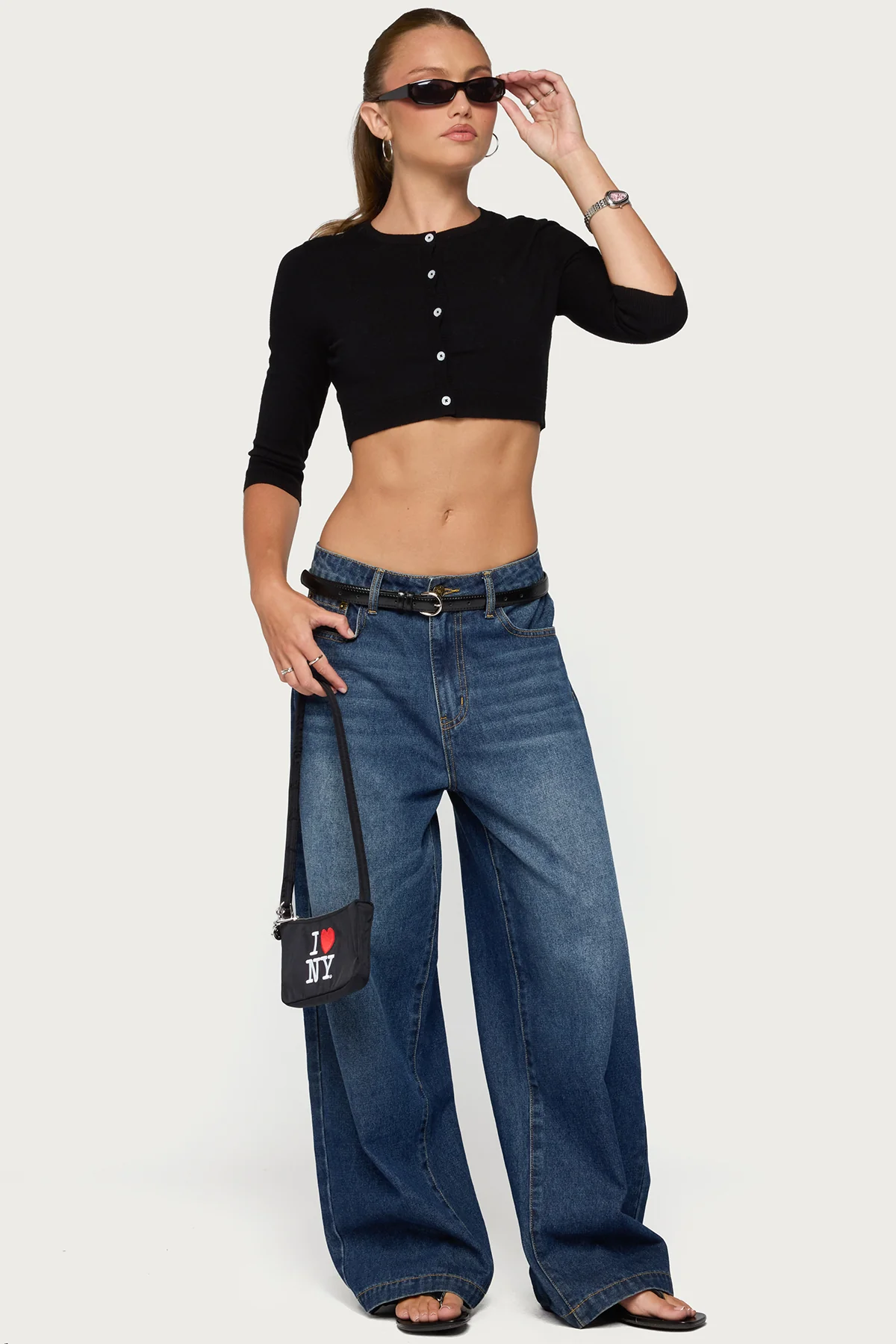 Gilba Button Up Knit Crop Top