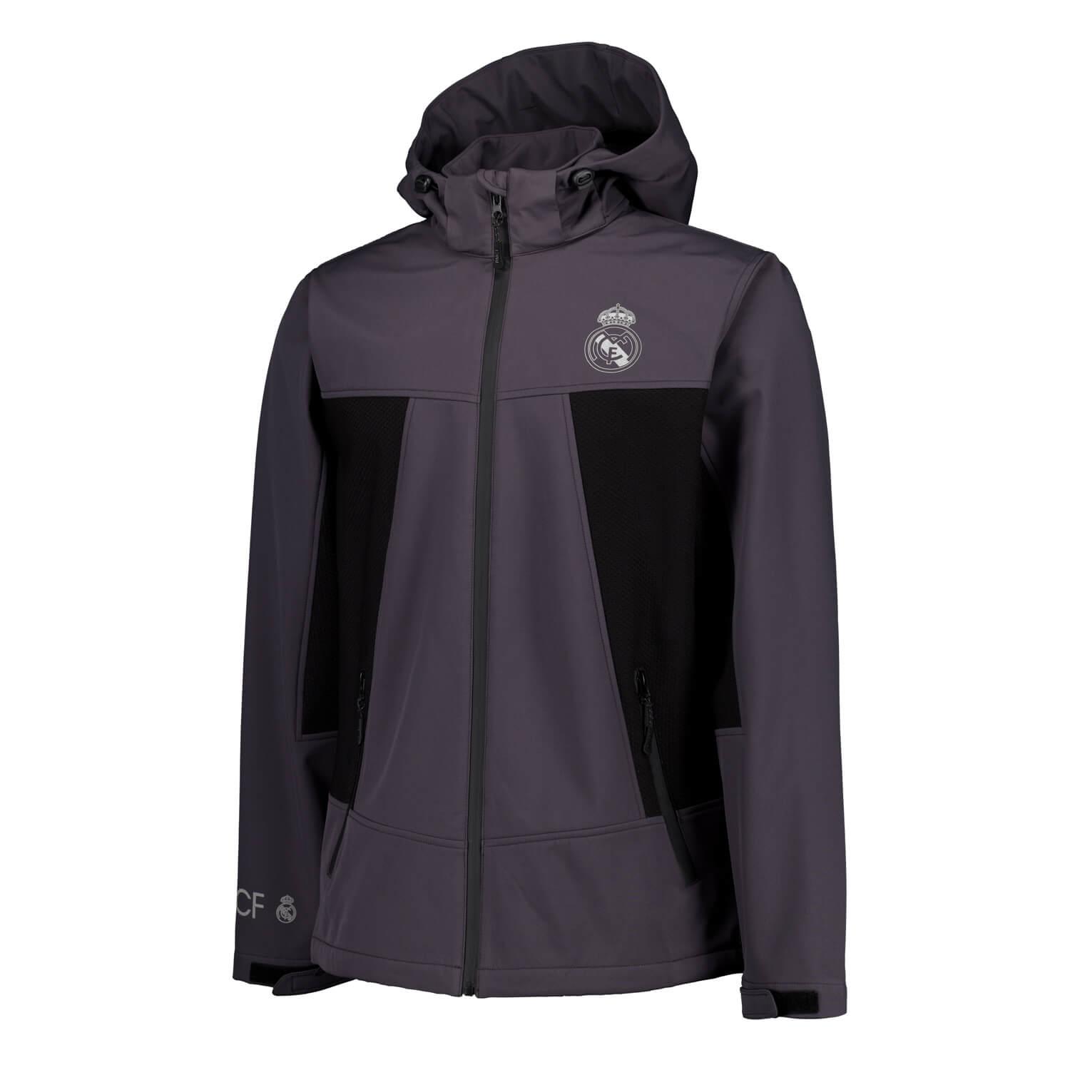 Mens Outerwear Softshell Jacket Dark Grey Real Madrid