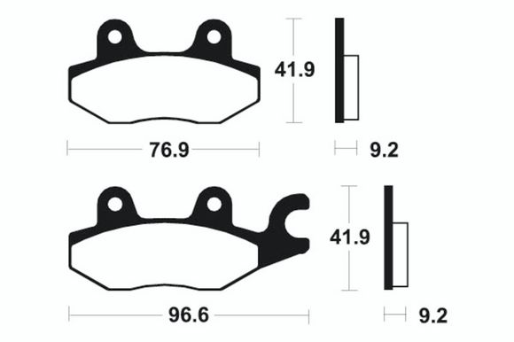 Tecnium Scooter organic brake pads - ME188Ref: TE00712A / 1022628