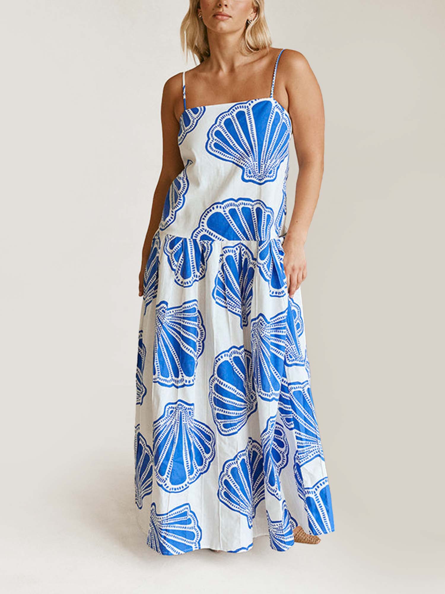 Ocean Breeze Strappy Maxi Dress