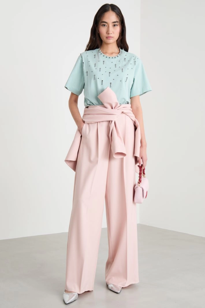 Rhinestone-embellished T-shirt - SEAWATER