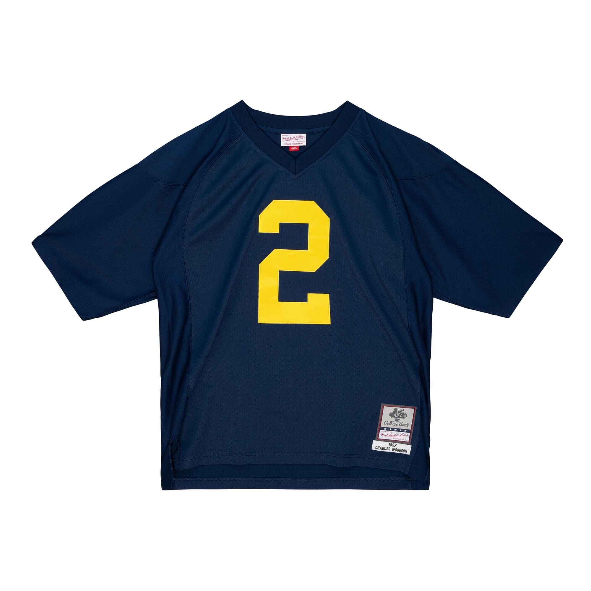Charles Woodson #2 Michigan Wolverines 1997 Mitchell & Ness Legacy NCAA Jersey Navy