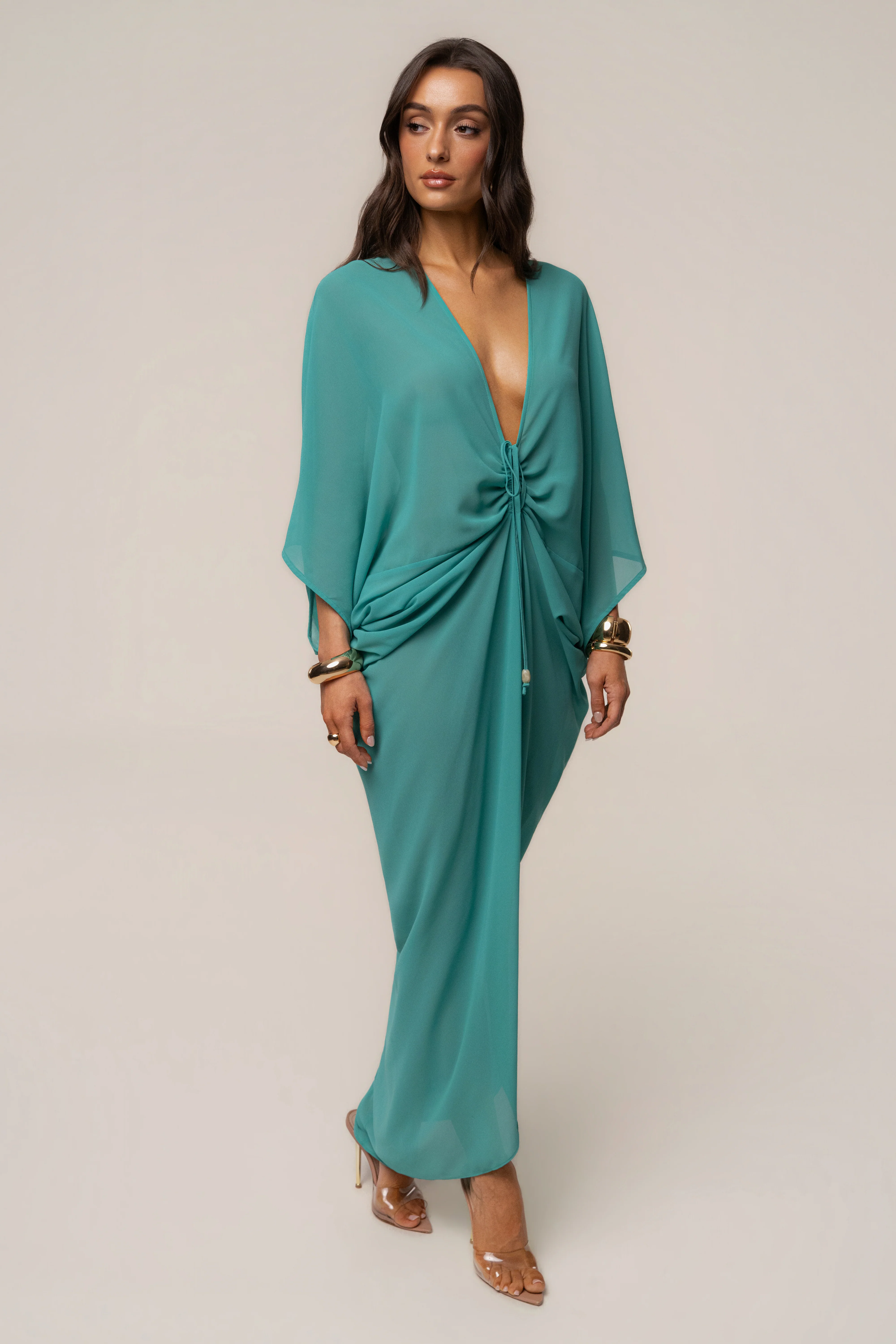 Teal Longer Days Cover Up Dress