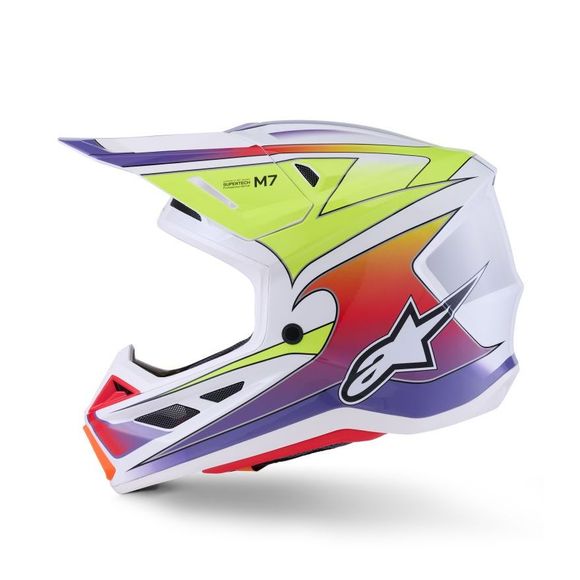 Casque cross Alpinestars S-M7 FUSE 2026 - Blanc / JauneRef : AP4052