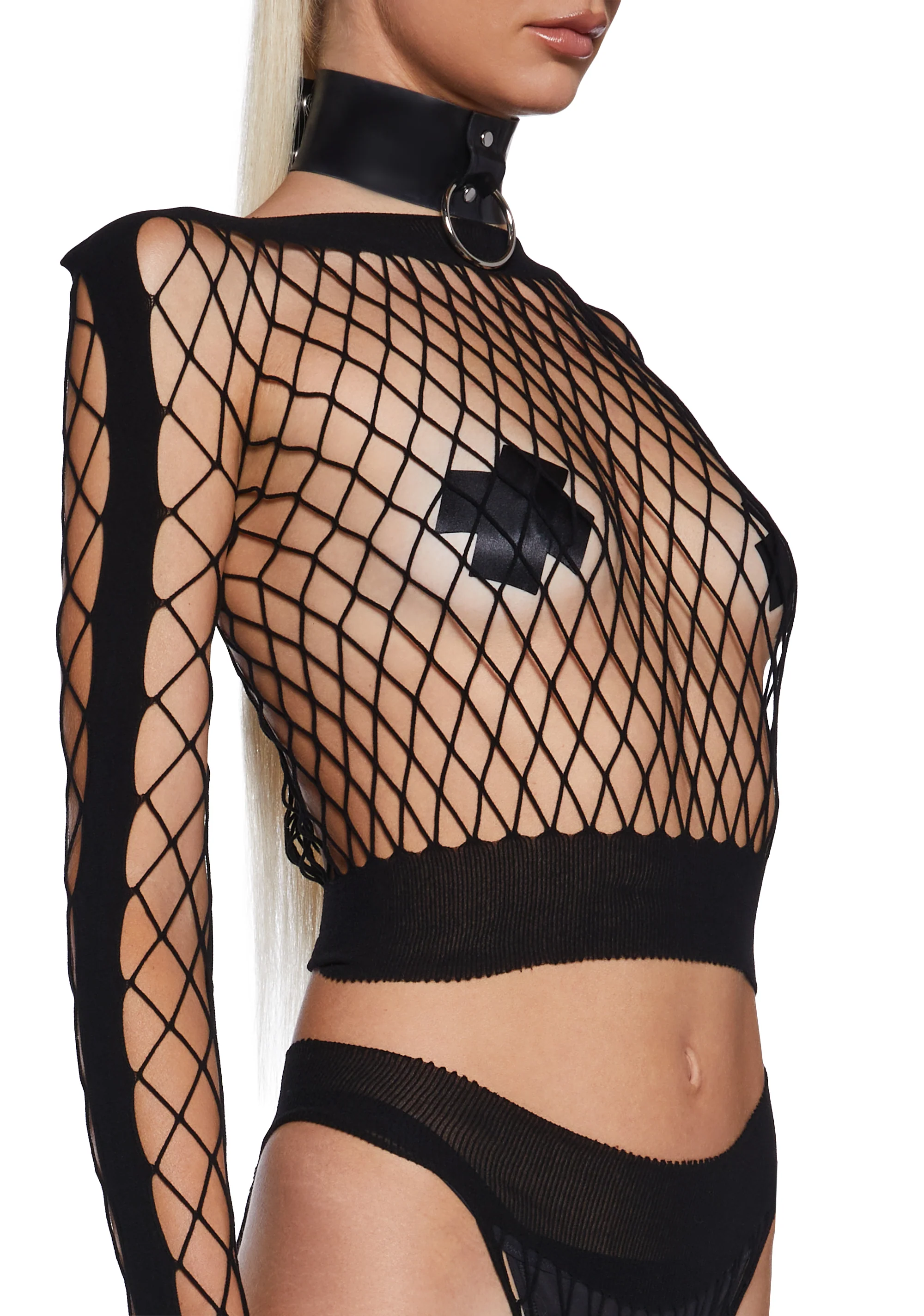 Digital Remnants Lingerie Set - Black