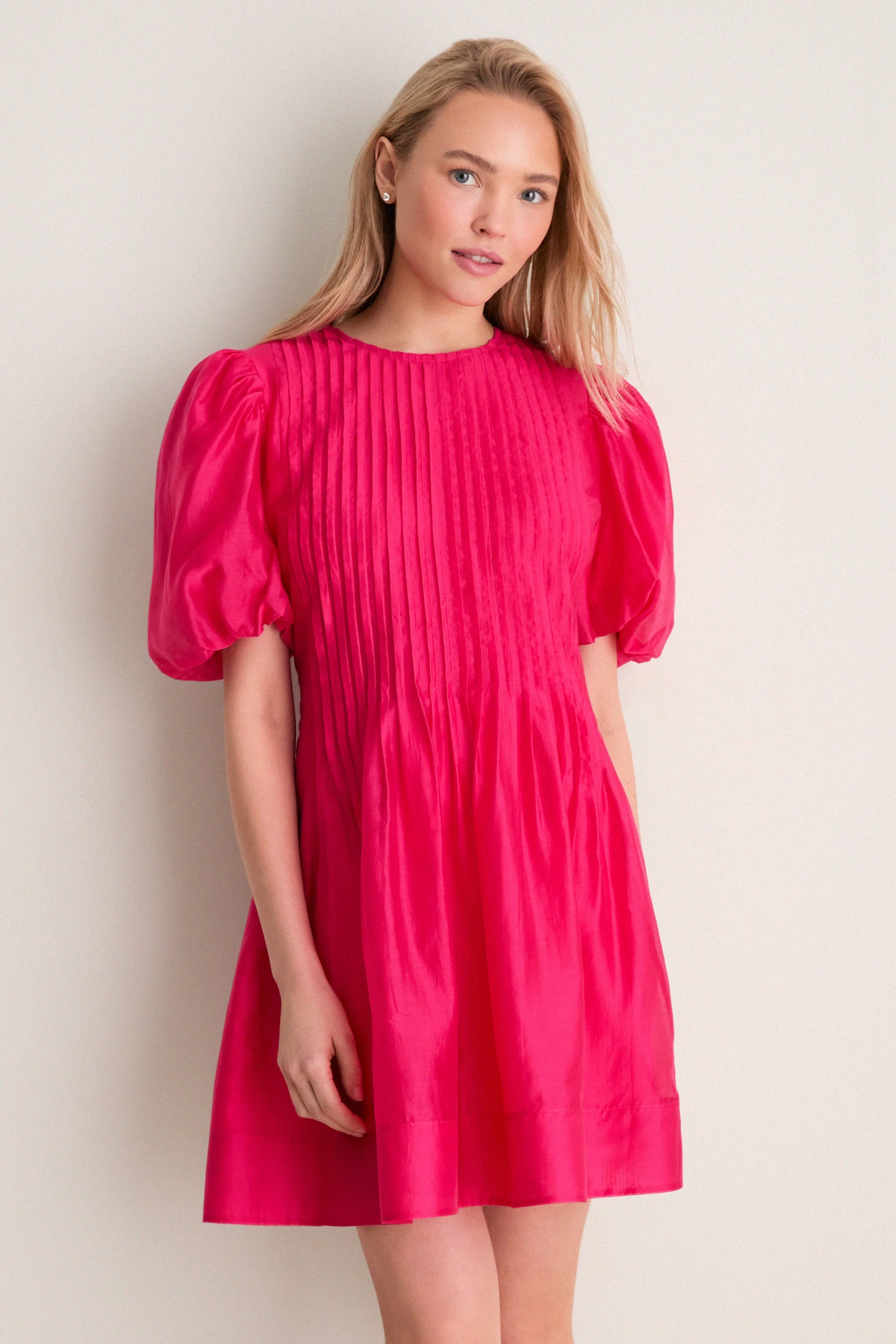 Hot Pink Mere Mini Dress