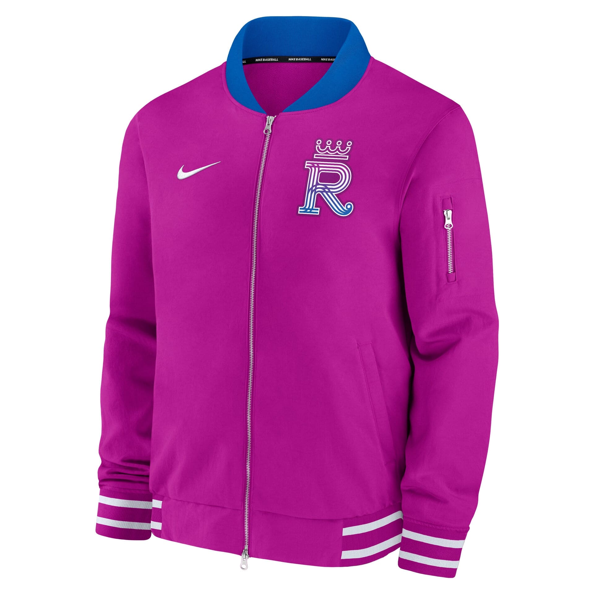 Kansas City Royals City Connect 2026 MLB Authentic Dugout Bomber Jacket Purple