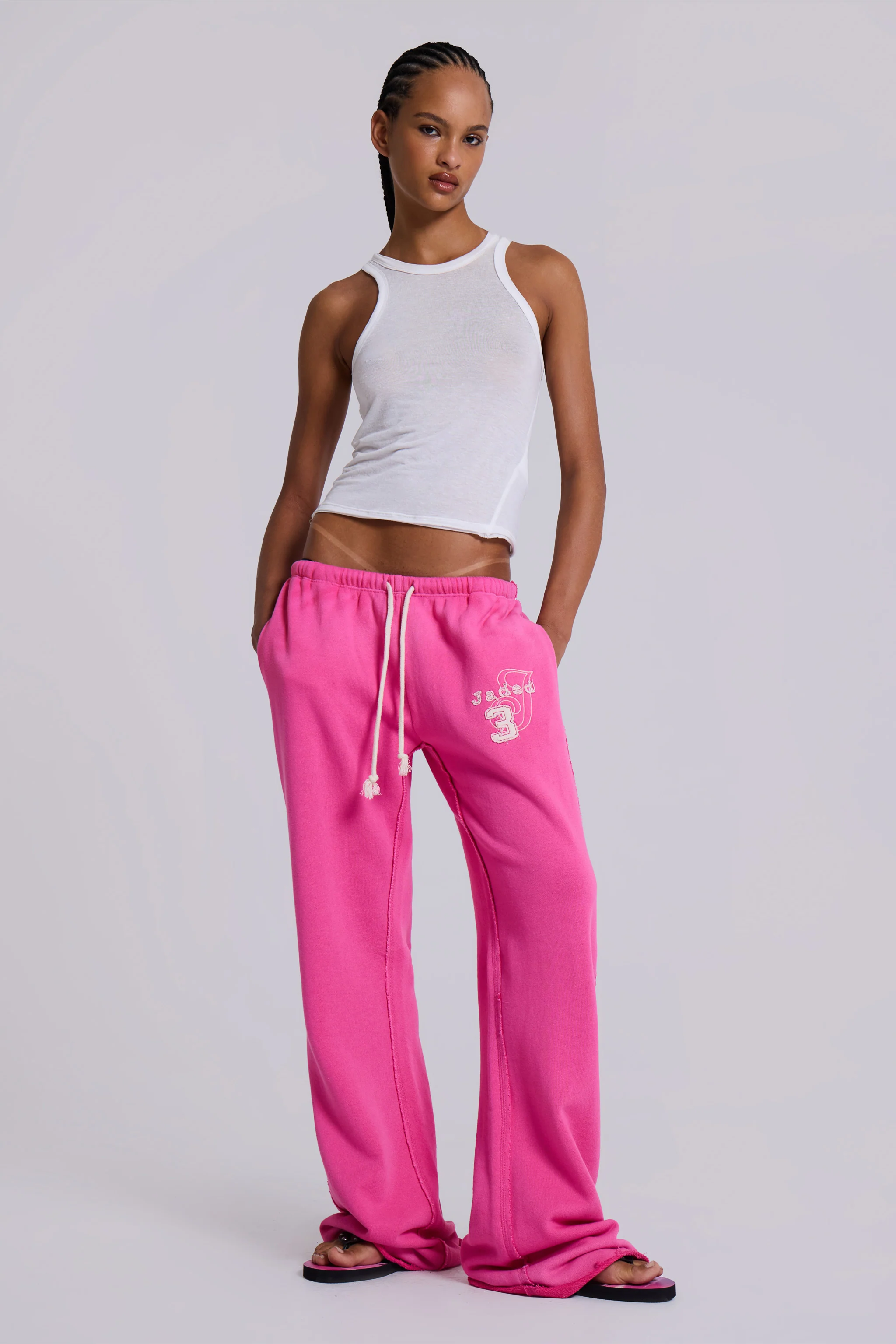 Cleo Slouchy Bootcut Jogger in Pink