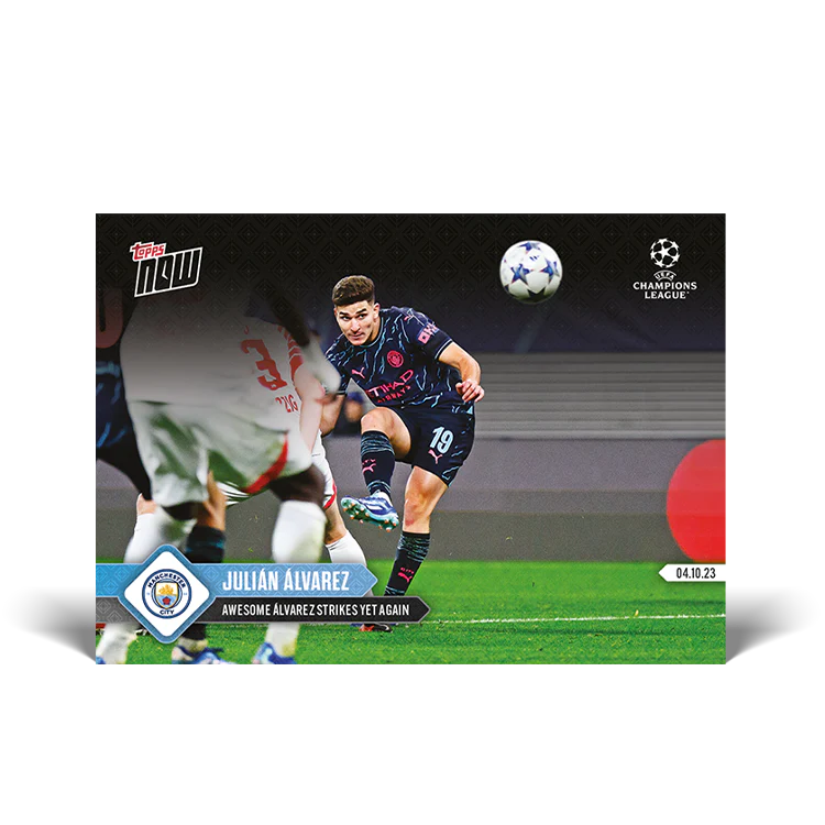 Topps UK - Julián Álvarez - Spectacular strike seals win - UCL TOPPS NOW® Card #39