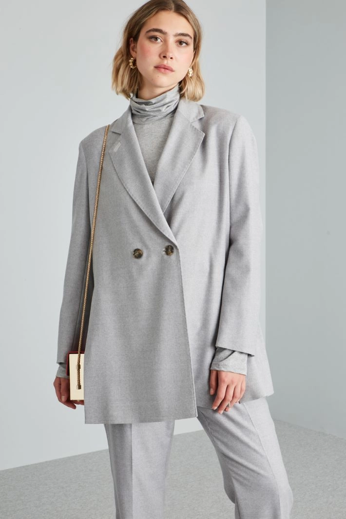 Blazer with slits - LIGHT GREY