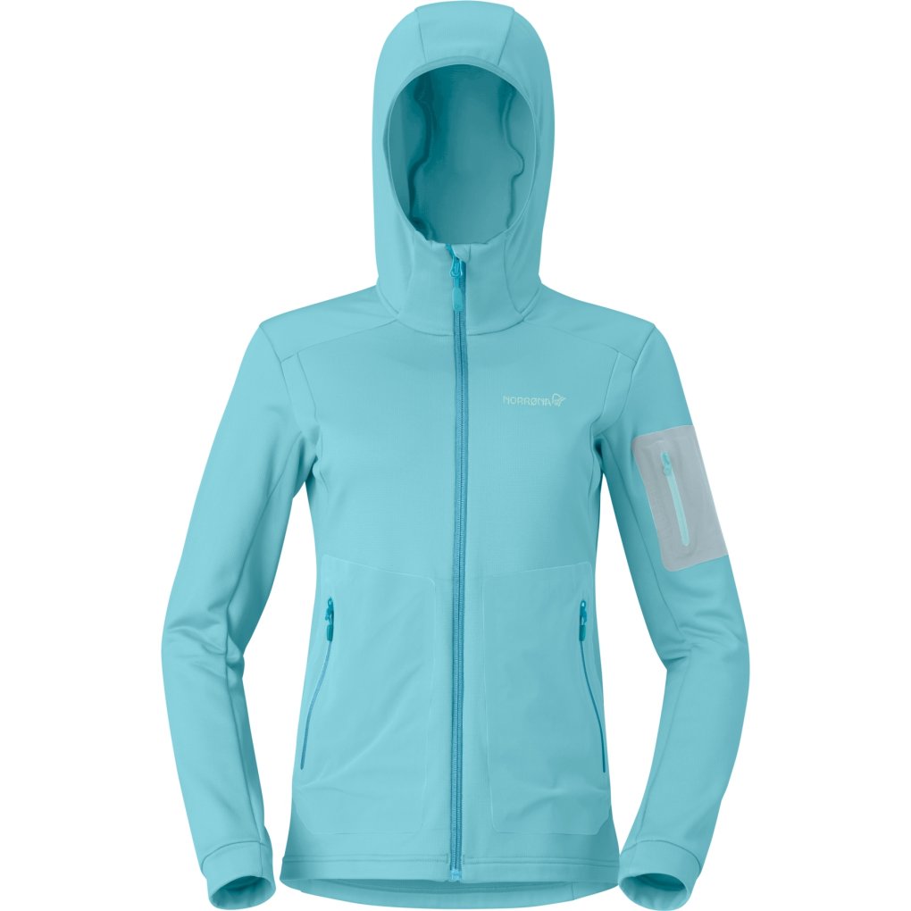 Norrona falketind warm2 stretch Hood Jacket Women - Brittany Blue