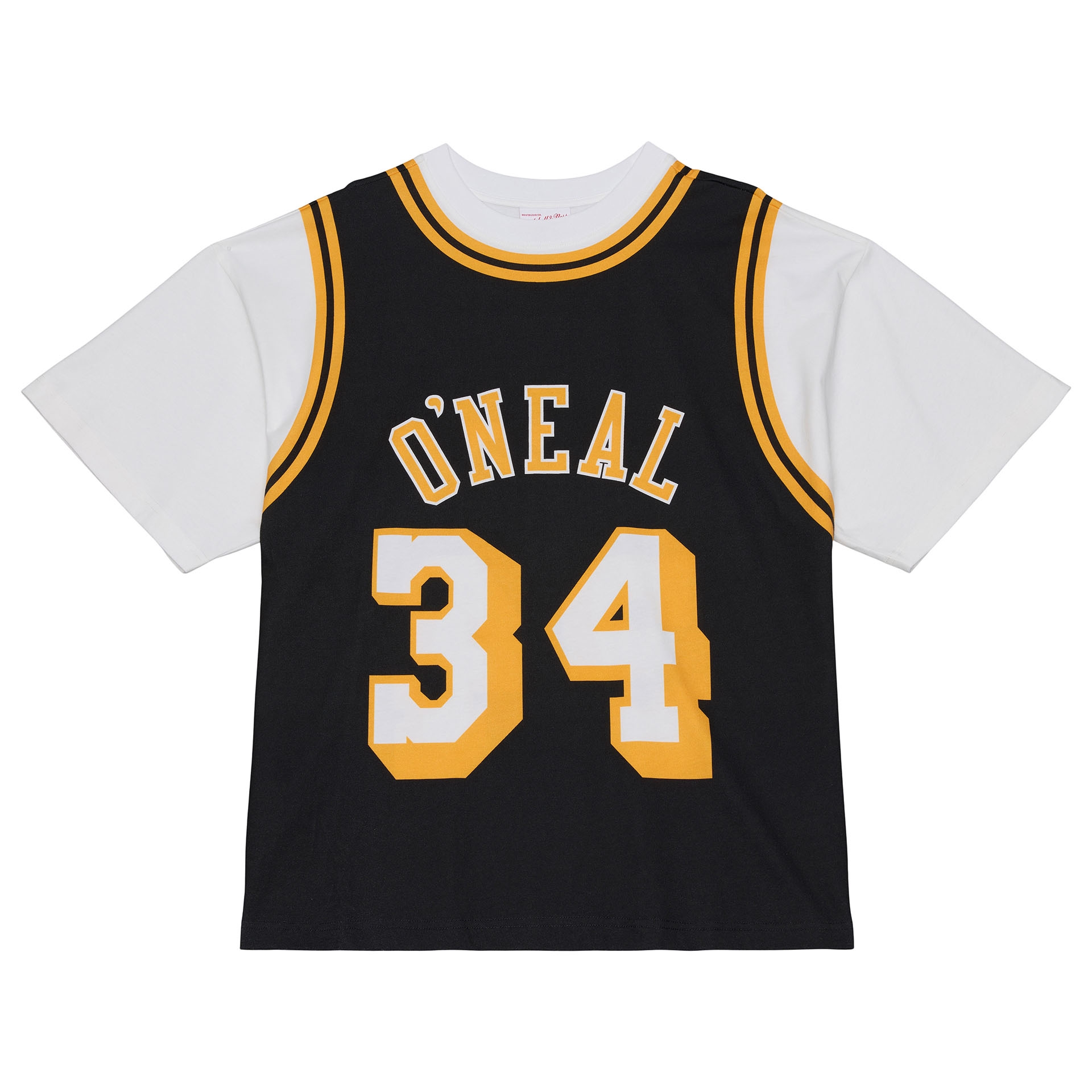 Shaquille O'Neal #34 Los Angeles Lakers Backward Jersey T-Shirt Black