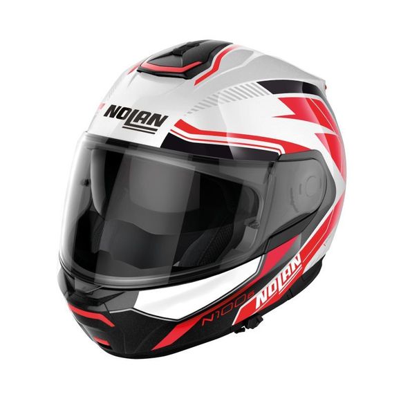Nolan N100-6 modular helmet - Surveyor N -Com - White / RedRef: NL1560