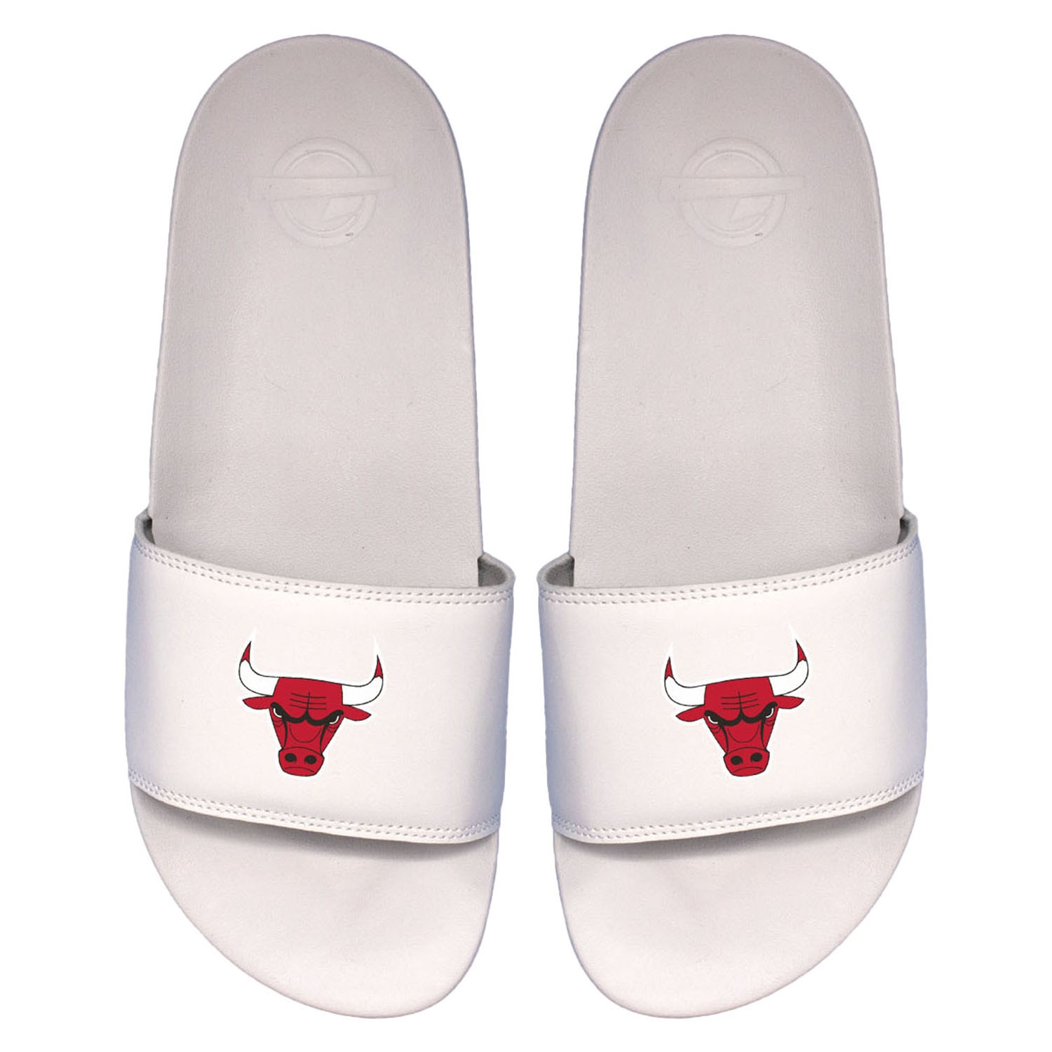 Chicago Bulls Primary Logo ISlide NBA Gel Slides White
