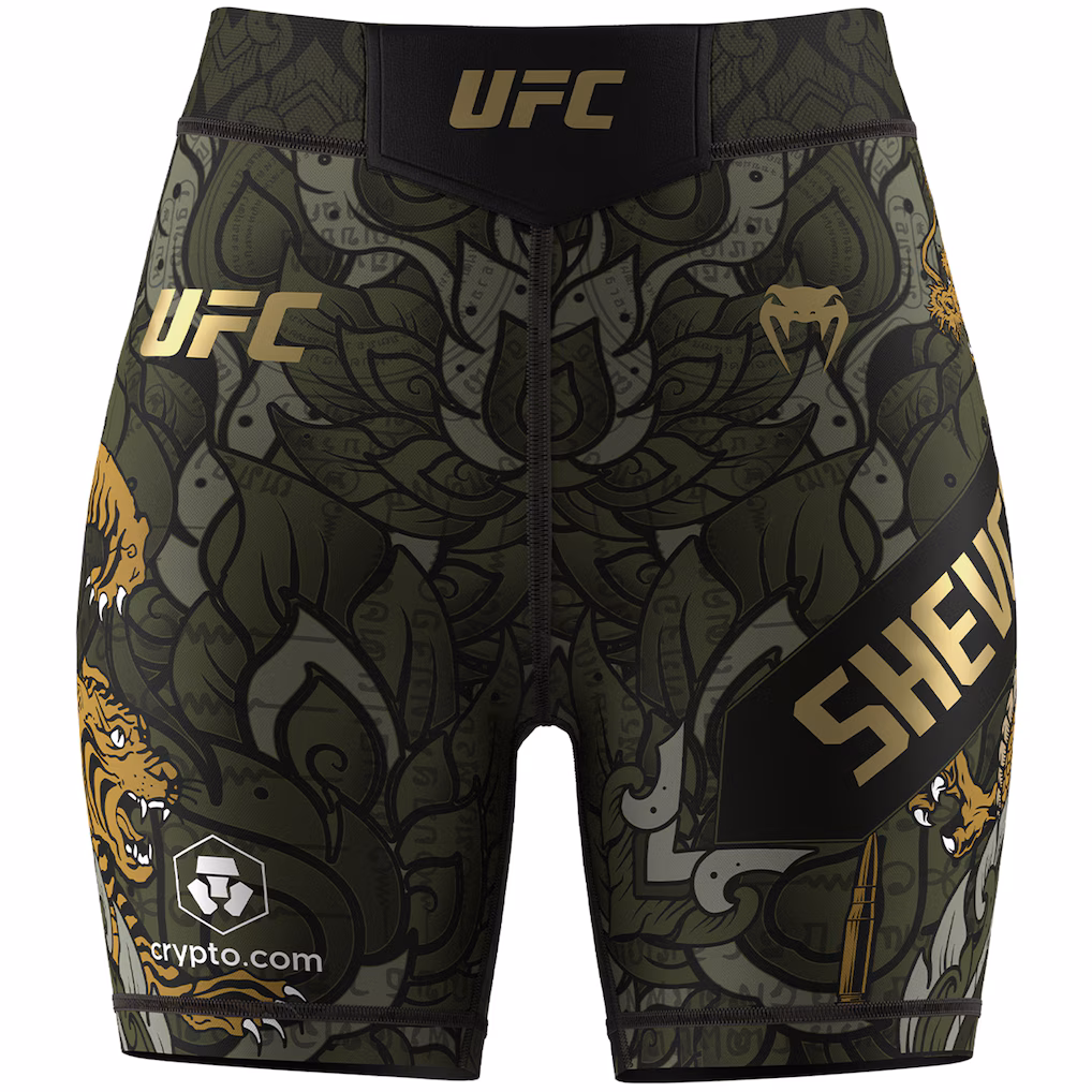 Women's UFC Unrivaled by VENUM Green/Gold Valentina Shevchenko Vale Tudo Shorts