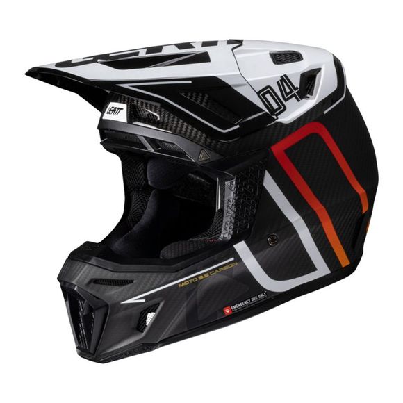 Cross Leatt 9.5 carbon helmet with mask 6.5 IRIS 2025 - Carbon / WhiteRef: LB0850