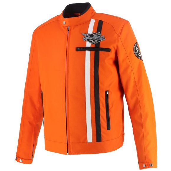 Helstons VON DUTCH SPEED RACER Motorcycle Jacket - Orange / BlackRef: VDH0260