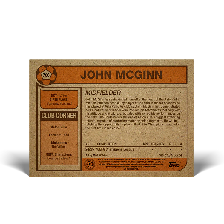 UCC Living Set Card 706 - John McGinn