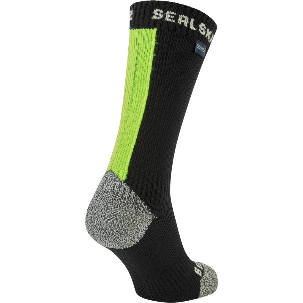 SealSkinz Briston Waterproof All Weather Mid Length Socks with Hydrostop - Neon Yellow