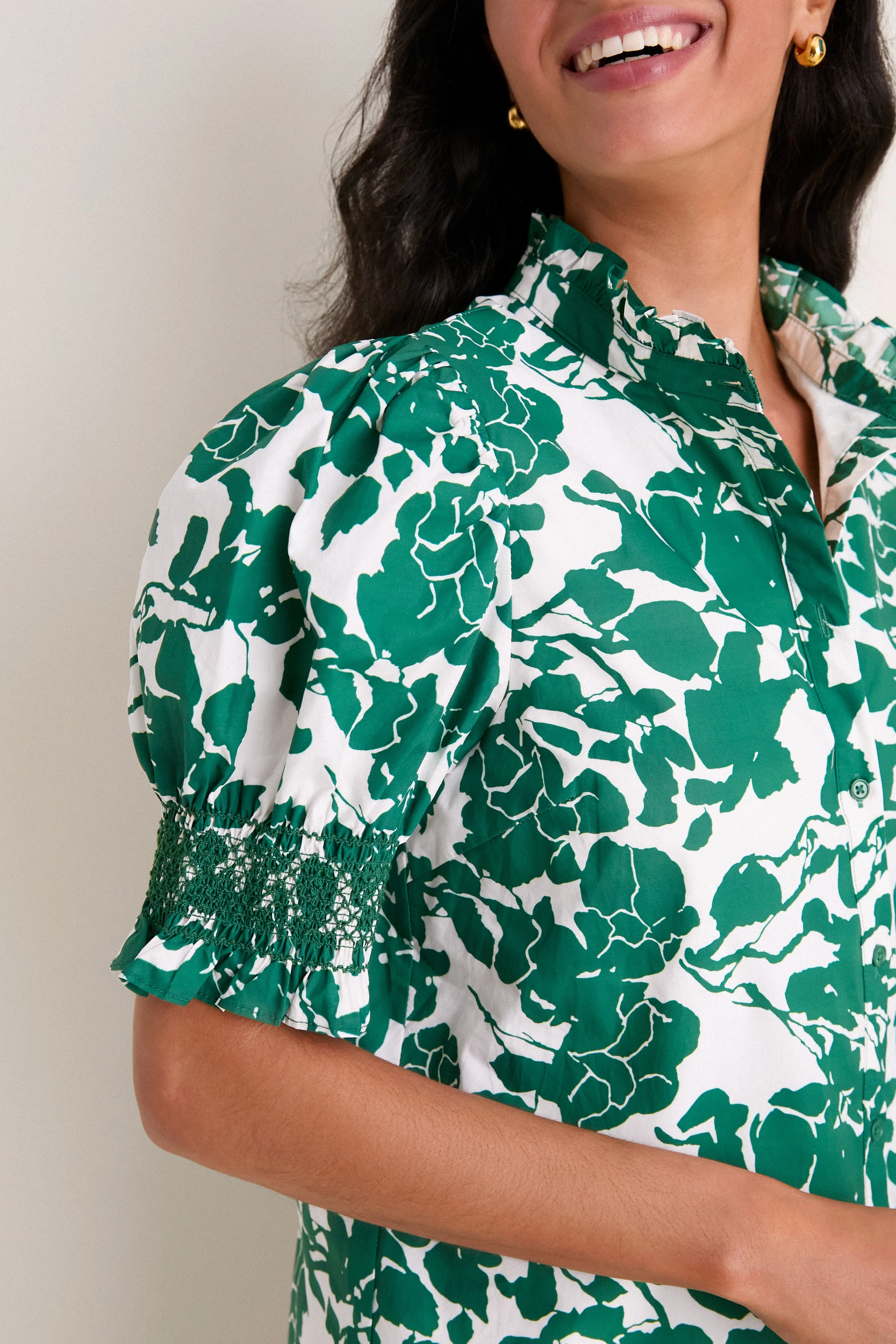 Green Floral Lou Lou Mini Dress