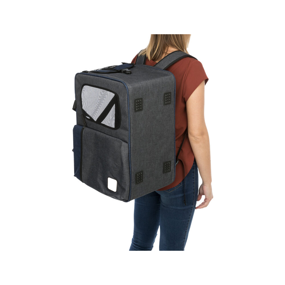Trixie Backpack & Bag Tara 2 in 1 - Grey/Blue