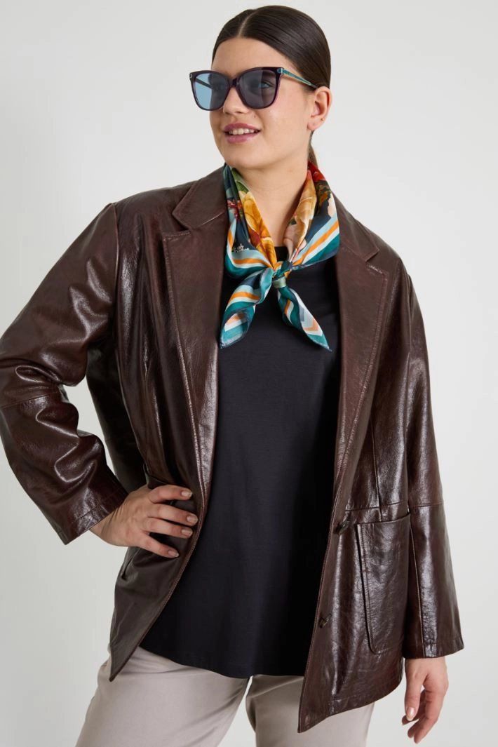 Silk twill scarf - GREEN