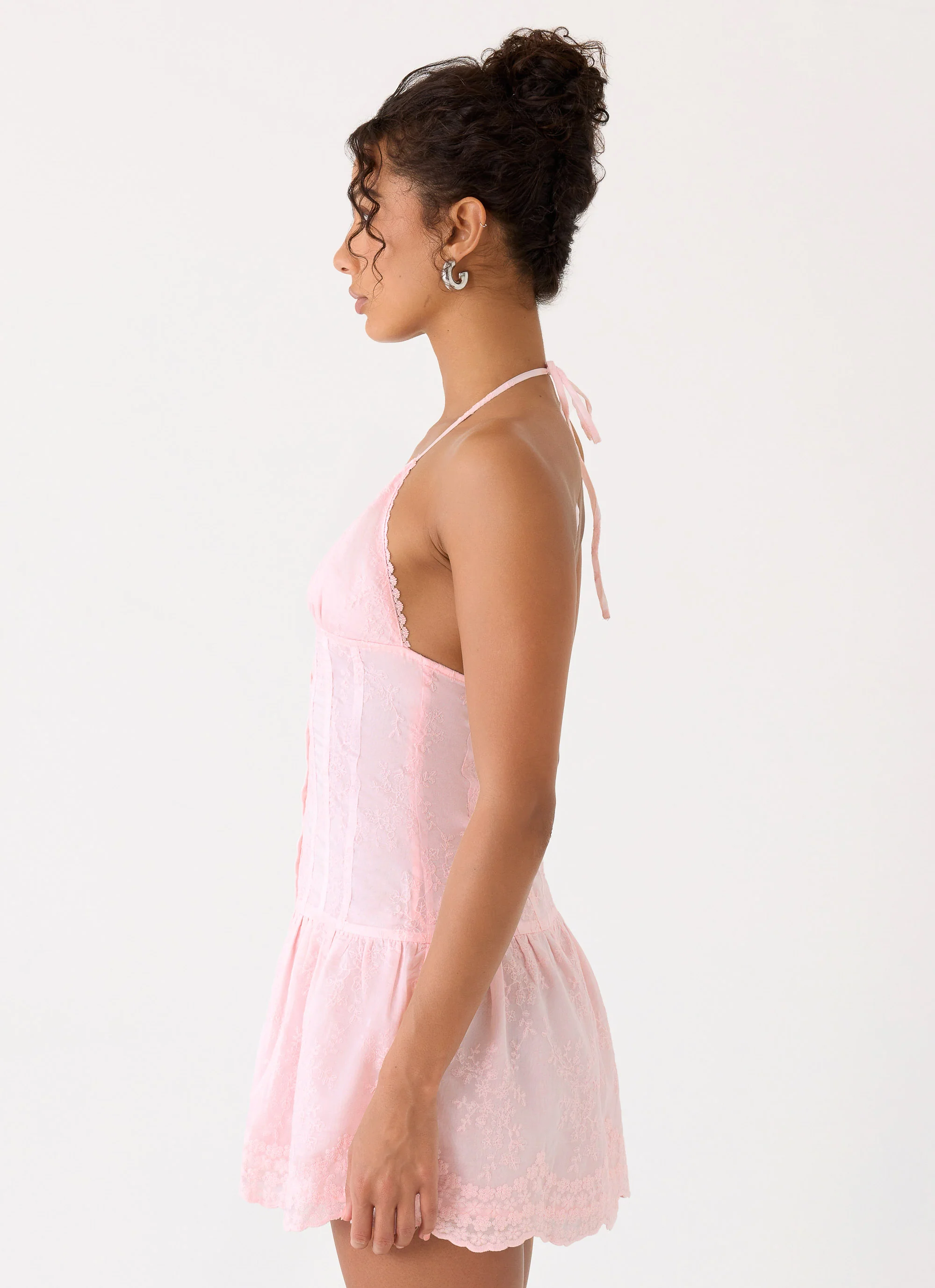 Non Stop Halter Mini Dress - Pink