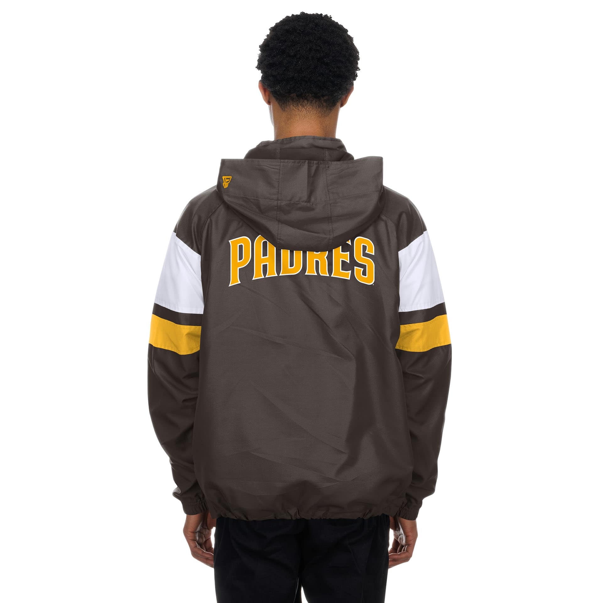 San Diego Padres MLB Quarter Zip Windbreaker Jacket Brown