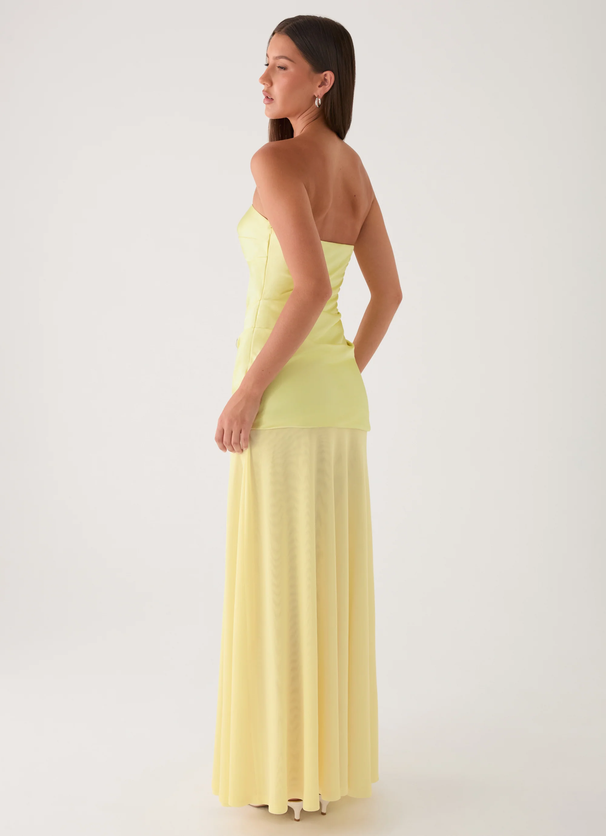 Cierra Strapless Maxi Dress - Yellow