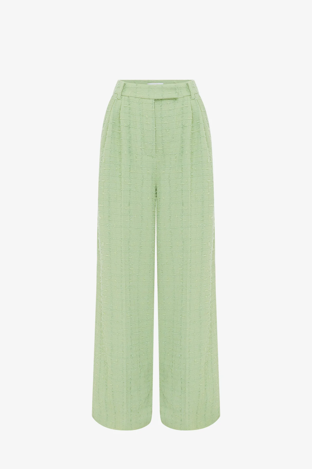 Elisha Tweed Wide Leg Pants - Caledon Green