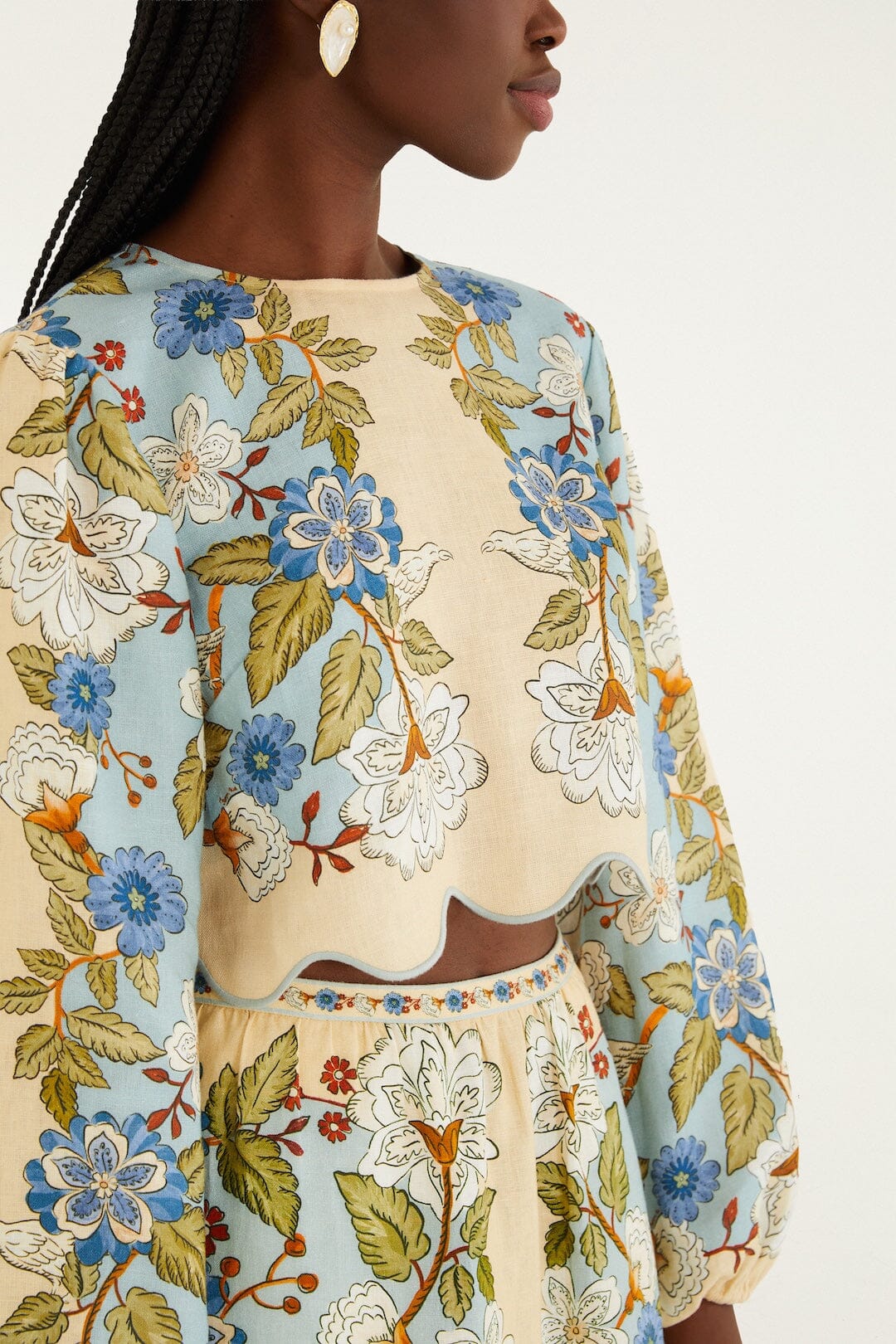 Green Garden Scarf  Blouse