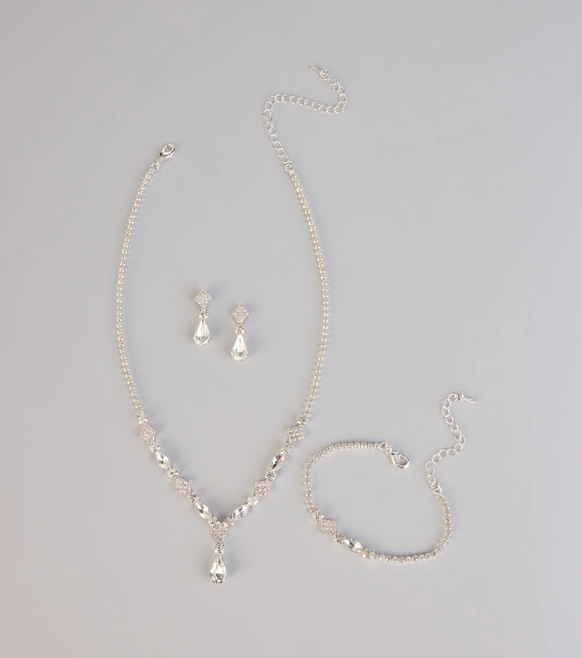 Drip in Glam Rhinestone Jewelry Set