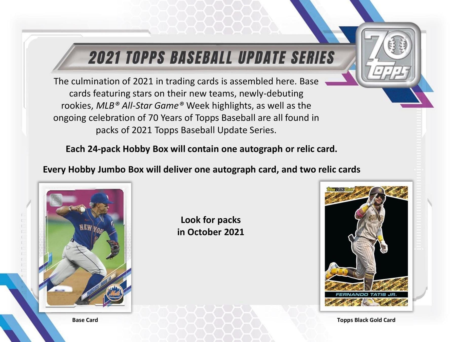 2021 Topps Update Series Baseball Hobby Box MLB