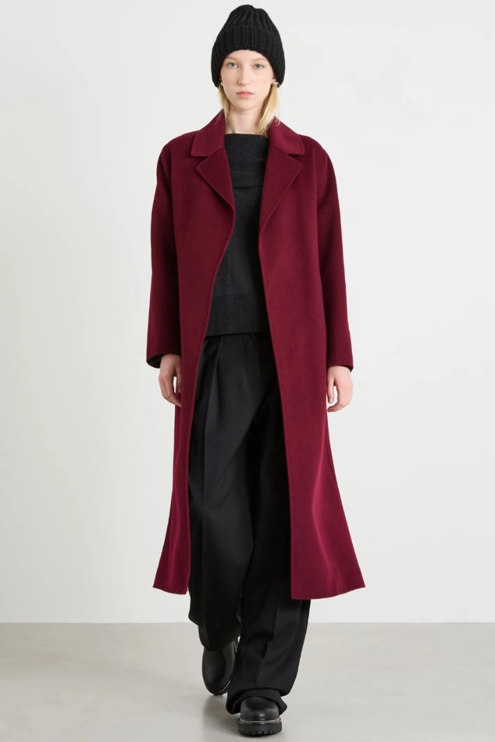 Wrap drap coat - BORDEAUX