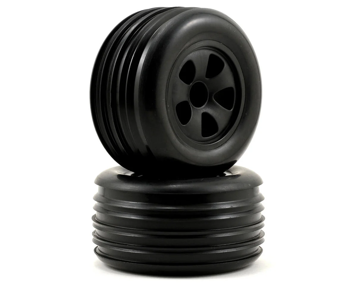 ECX 1009 Mounted  Front Tire (2), Black,