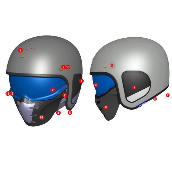 Shark CLEAR & SMOKE helmet screen - X-DRAK / ATV DRAK / S-DRAK - GrayRef: SH1142
